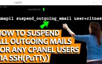 SUSPEND OUTGOING MAILS IN WHM