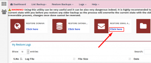 How to Restore only Emails via whmremote Backup plugin in cPanel