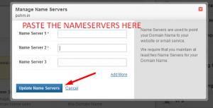 how to run website from redserverhost and point nameservers to bigrock
