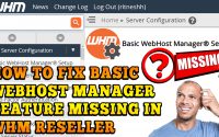 How to Fix Basic Web Host Manager not found issue in WHM Reseller via SSH