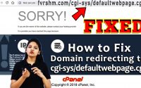 How to fix Domain redirecting to /cgi-sys/default webpage.cgi page