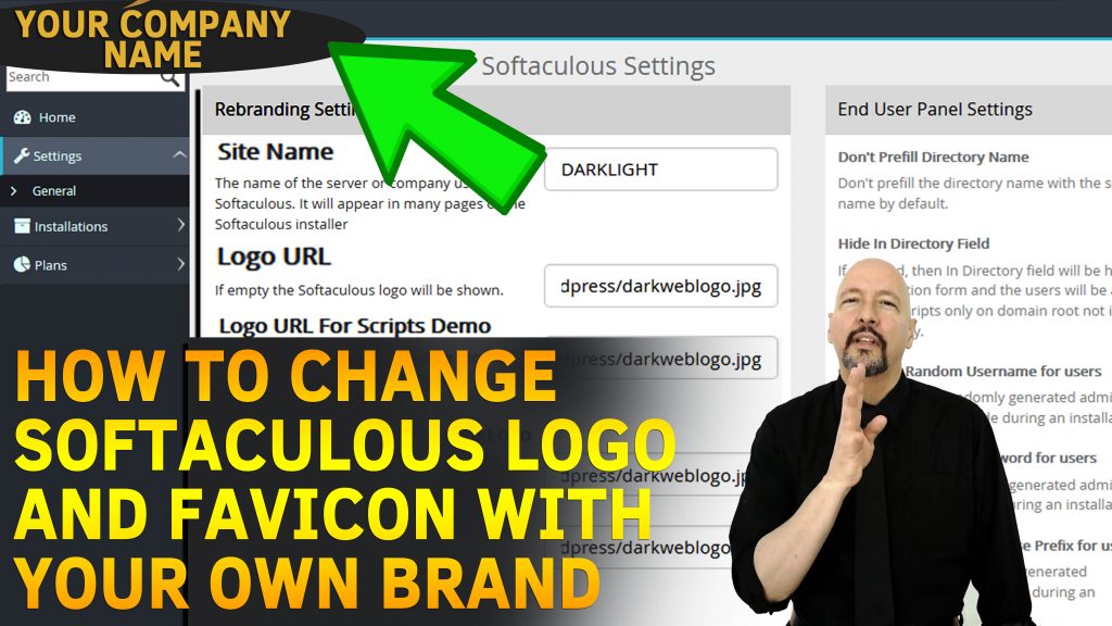 How to customize you custom brand name logo and favicon in Softaculous for all cPanel accounts