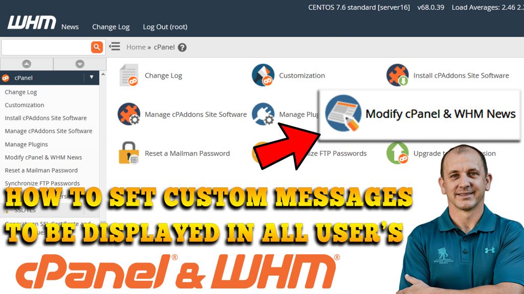 How to set custom messages to be displayed in all of your user's cPanel & WHM dashboard