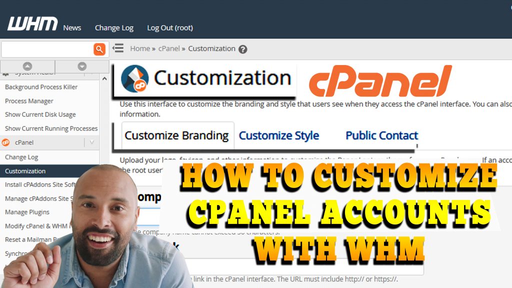 how to customize cPanel accounts with WebHost Manager