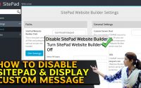 How to Disable Sitepad & display custom message