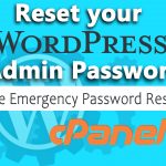 reset wp-admin password using Emergency password reset script in cPanel