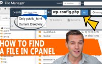 HOW TO FIND A FILE IN CPANEL