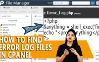 How to find all Error log files in cPanel