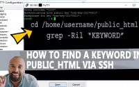 How to Find a specific keyword in whole public_html via SSH