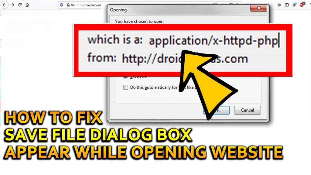 How to Fix-application/x/httpd-php file getting download issue while opening website