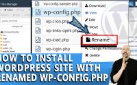 How to Install WordPress manually with renamed wp-config.php
