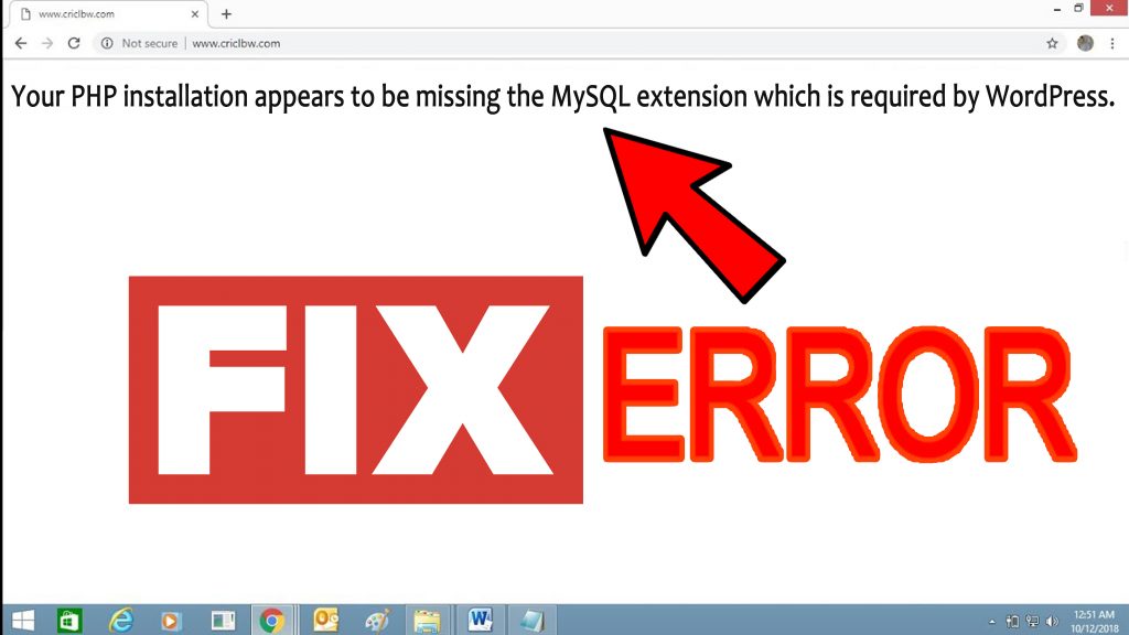 fix PHP installation appears to be missing the MySQL extension error