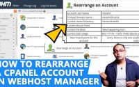How to Rearrange an Account in WHM
