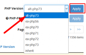 How to change PHP version of multiple websites at once via WHM