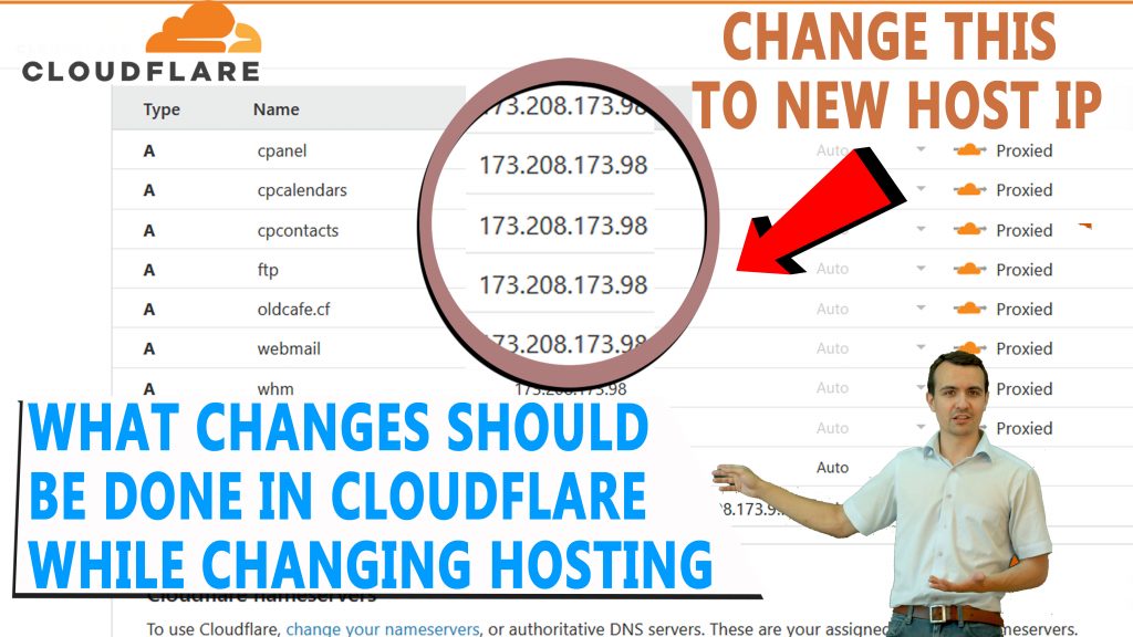 Changes required in Cloudflare while changing your hosting provider
