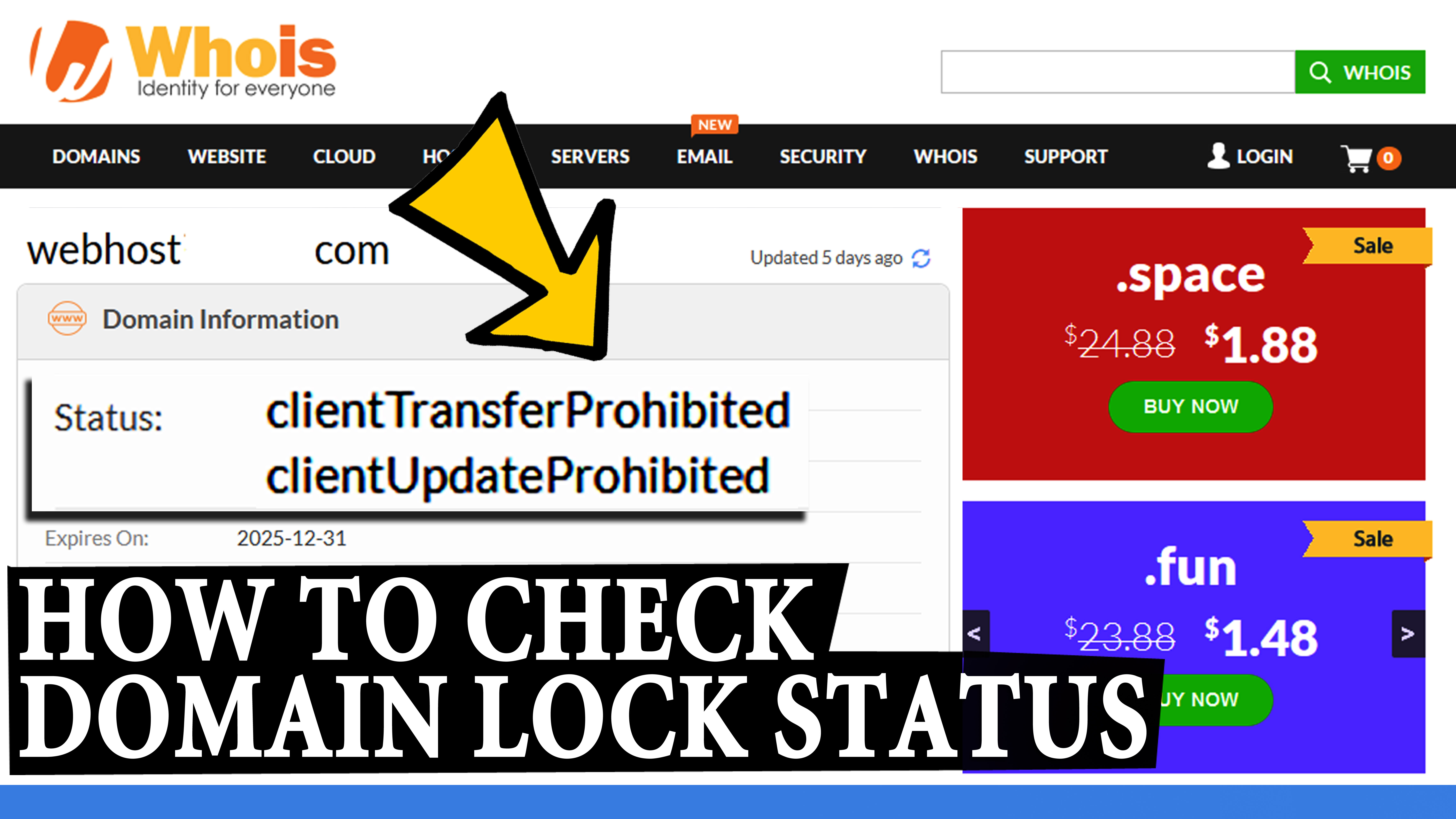 Check domain. Check domain