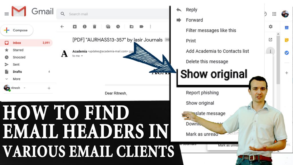 How to Find Email headers in various mail client