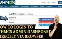 HOW TO LOGIN TO WHMCS DASHBOARD