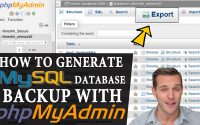 How to generate MySQL Backups with phpMyAdmin