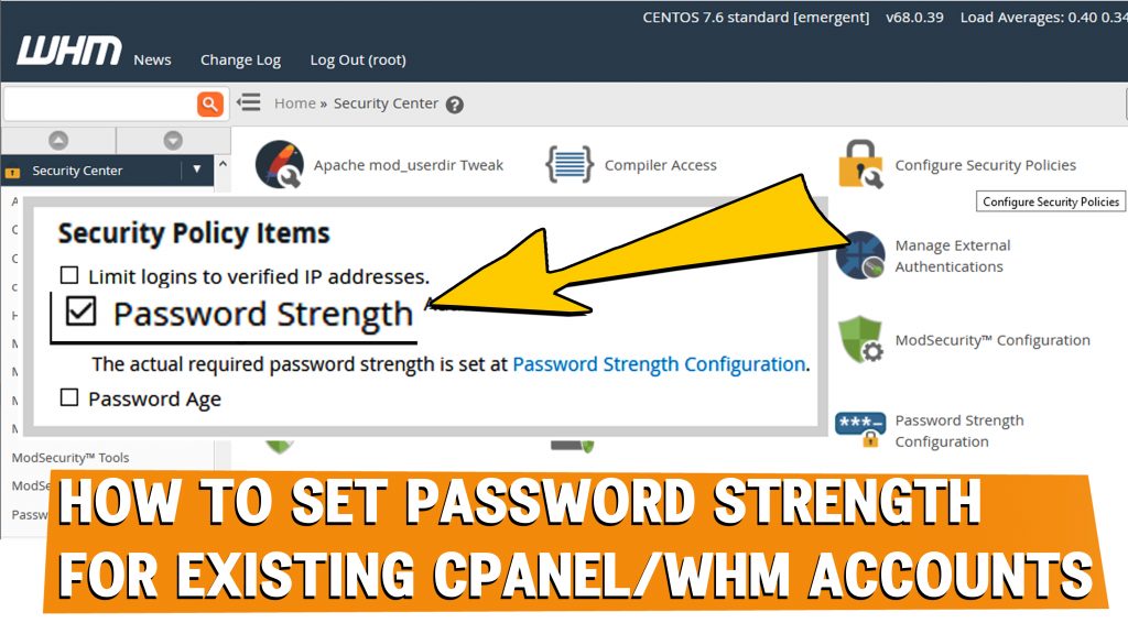 How to Configure Security Policies in WHM