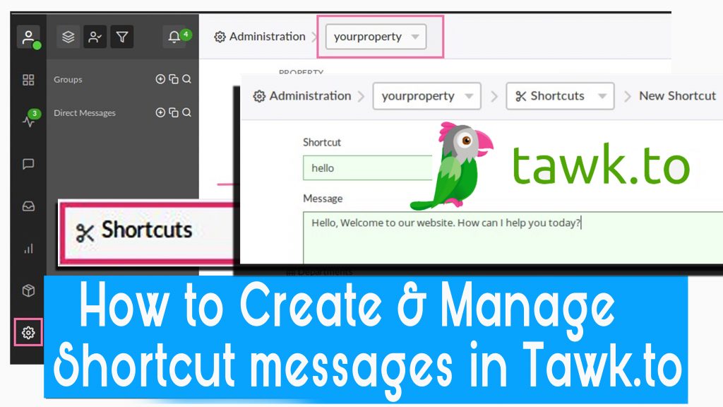 How to Create and Manage Shortcut messages in tawk.to