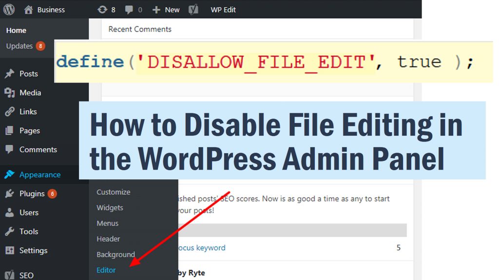 How to Disable File Editing in the WordPress Admin Panel