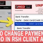 How to Change Payment method in RSH invoice