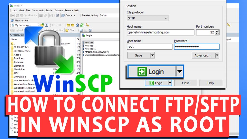 How to login to FTP/SFTP as root in WinSCP