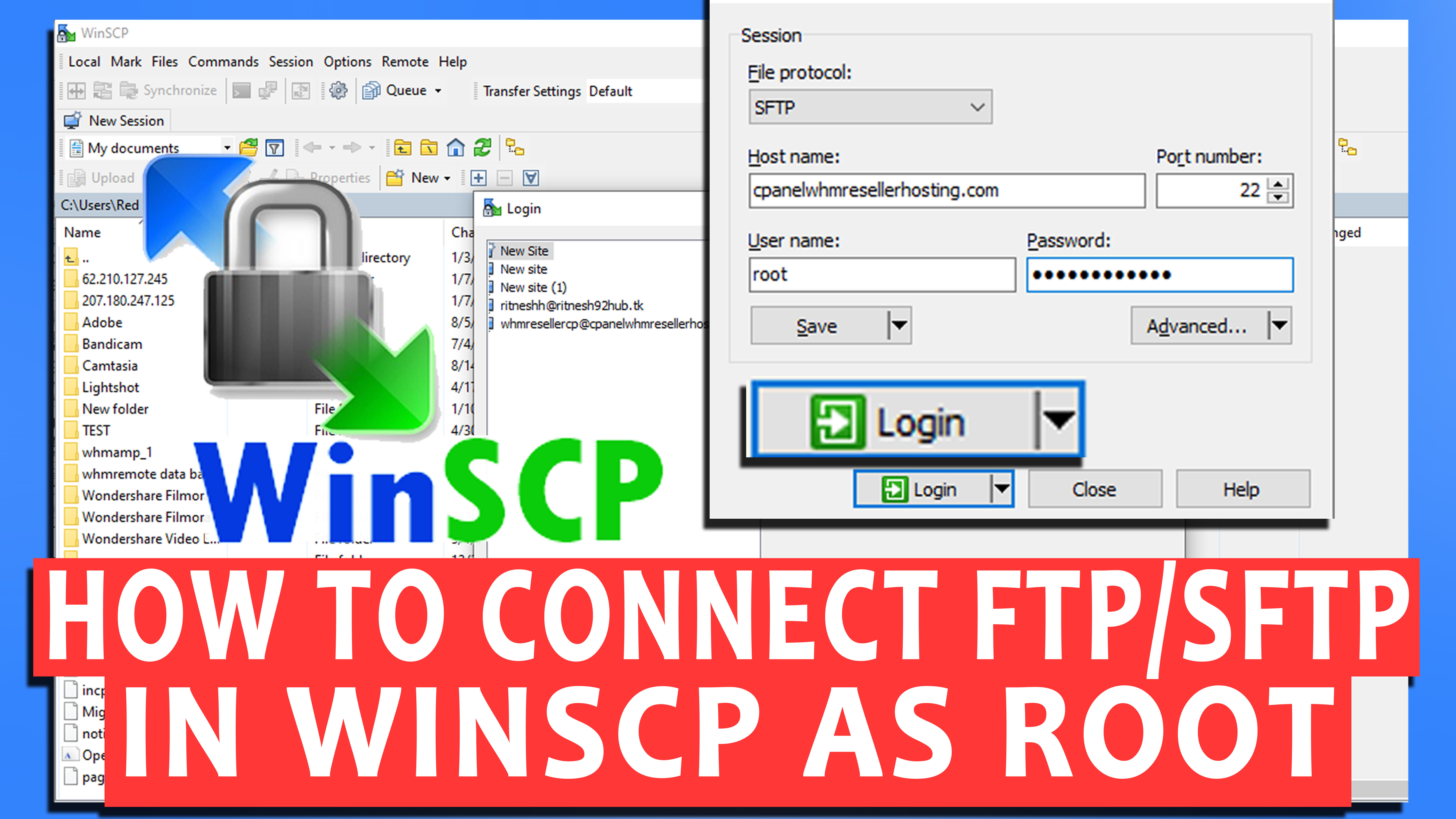 how to connect ftps with winscp