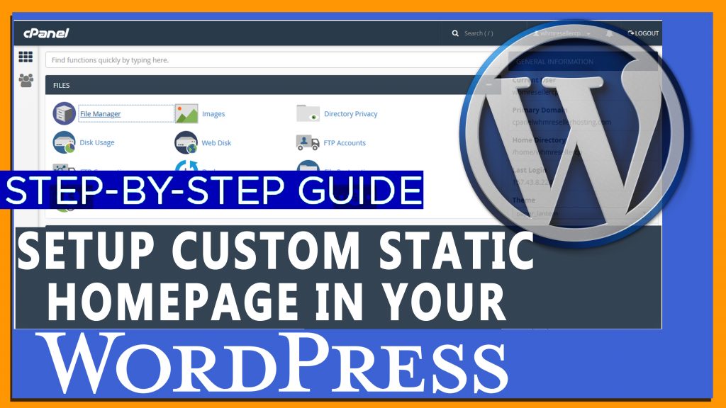 How to setup custom static homepage in WordPress site