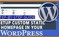 How to setup custom static homepage in WordPress site