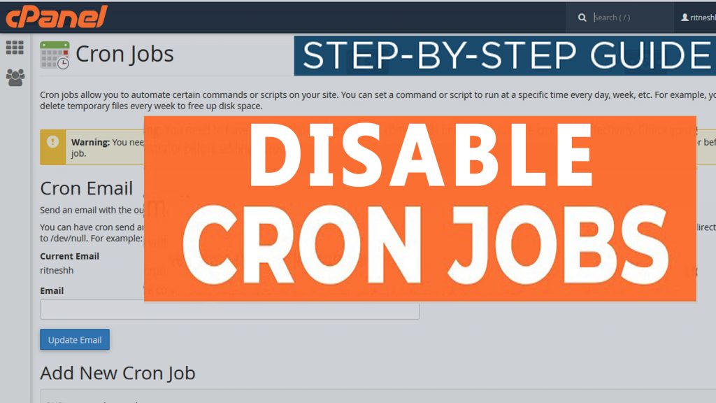How to Disable Cronjob in cPanel