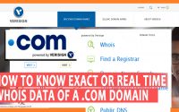 How to know the exact real time Whois data of a .com domain
