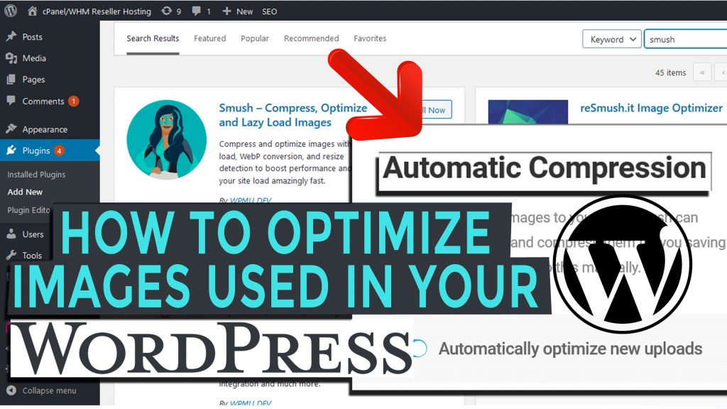 How to Optimize images used in WordPress website