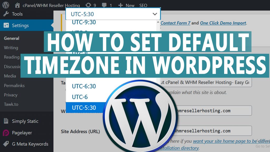 How to Set default timezone in WordPress website