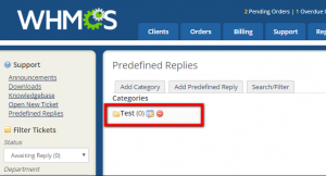 How to Create and Use predefined replies in WHMCS