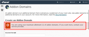 How to Solve-Addon domain limit has been reached issue