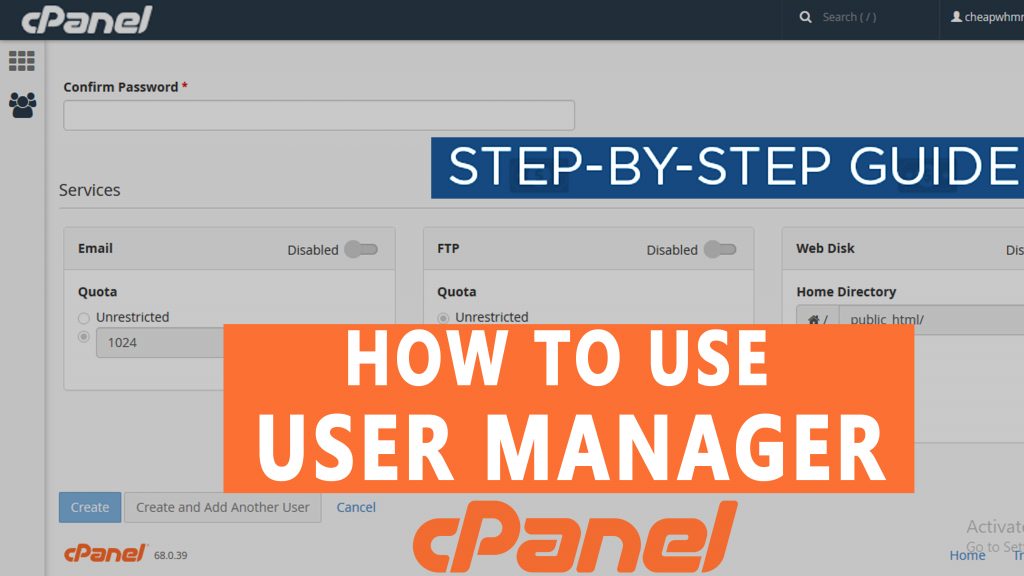 How to Use cPanel User Manager