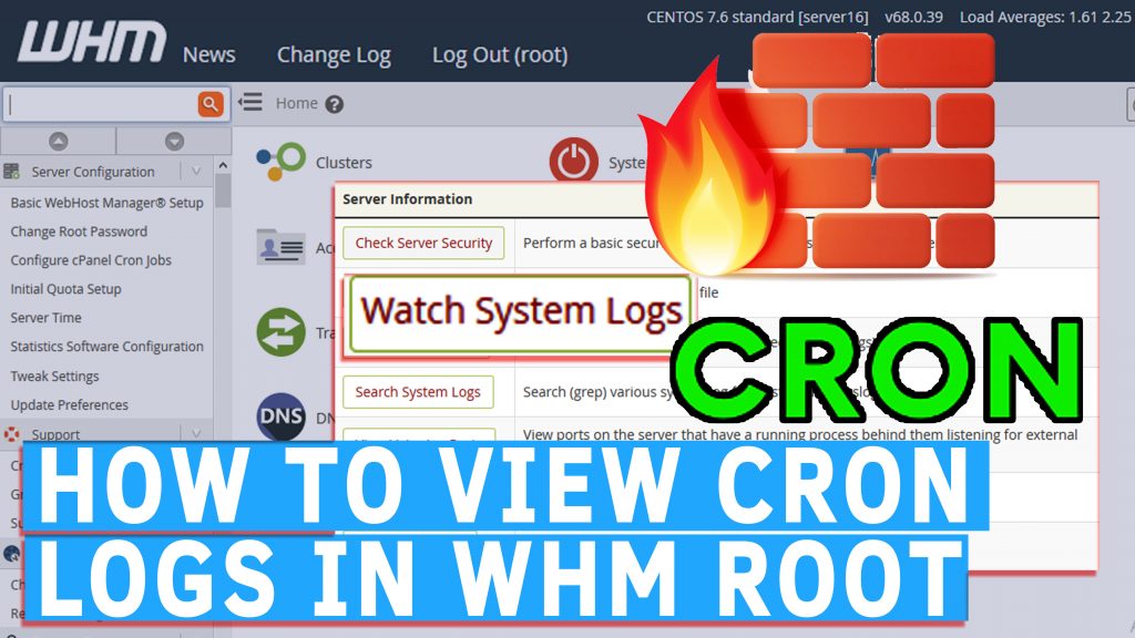 How to view Cron log in WHM root