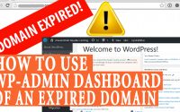 How to use WP admin Dashboard of an expired domain