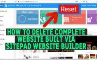 How to delete complete website built via Sitepad Webiste Builder