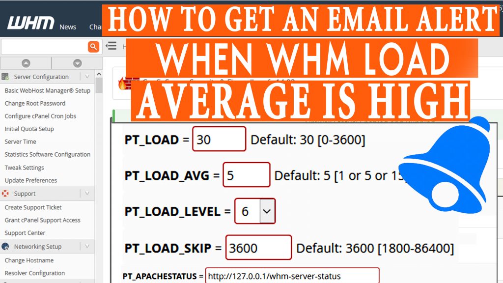 How to Get Email alert whenever WHM Load Average is high