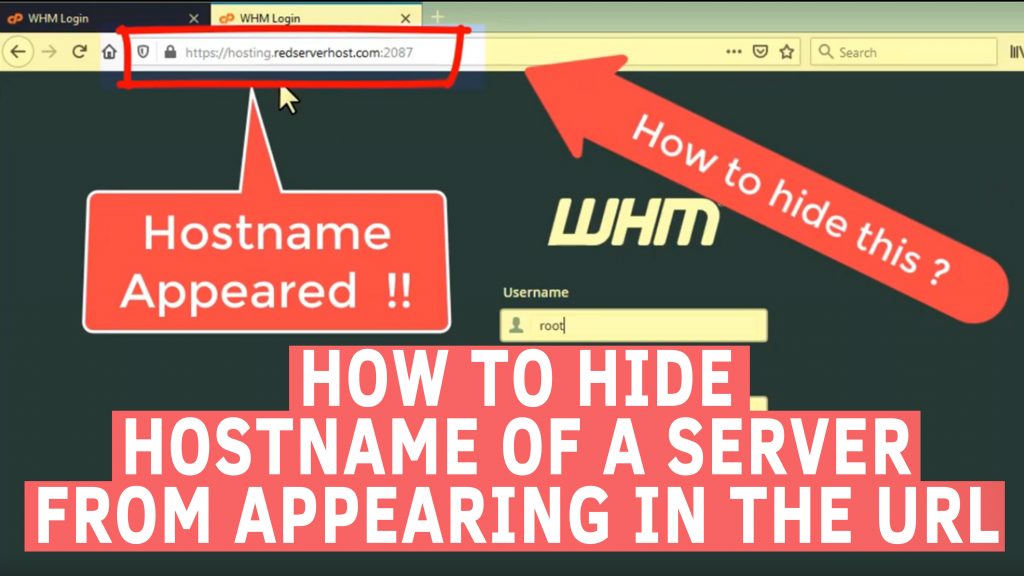 How to hide hostname of server from appearing in the URL