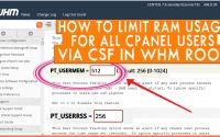 HOW TO LIMIT RAM USAGE FOR ALL CPANEL USERS IN WHM