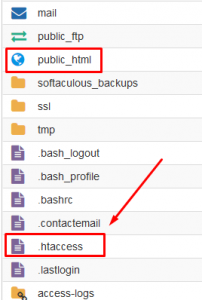 How to find .htaccess file in cPanel and then disable it
