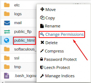 How to Setup file permissions of any file in cPanel