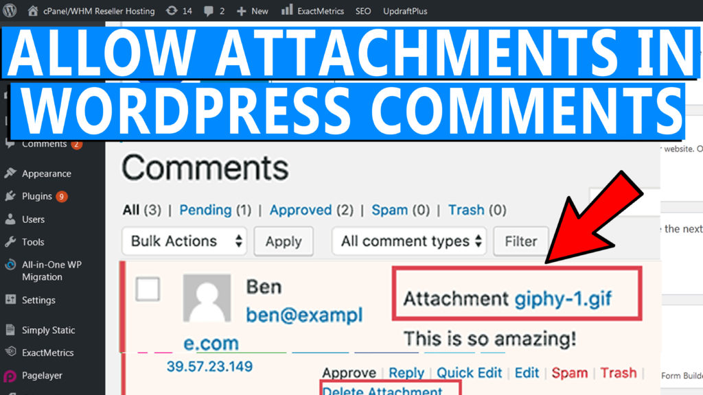 How to allow users to add attachments in WordPress comments