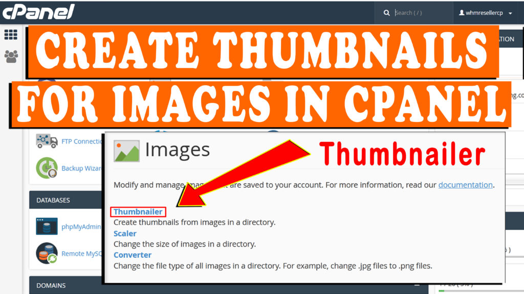 How to create Image Thumbnails in cPanel