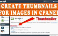 How to create Image Thumbnails in cPanel