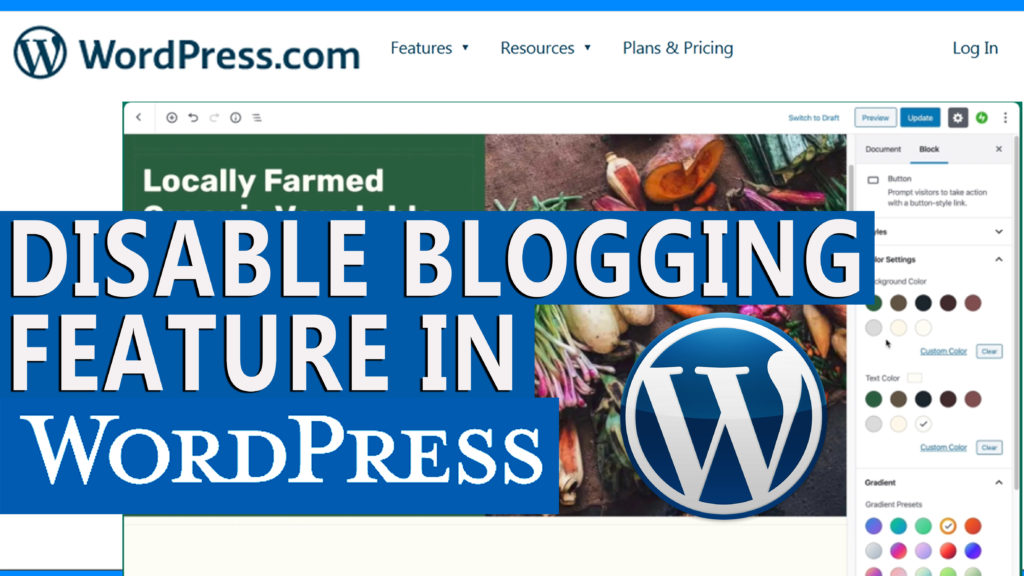 How to use WordPress as a website and disable blog feature
